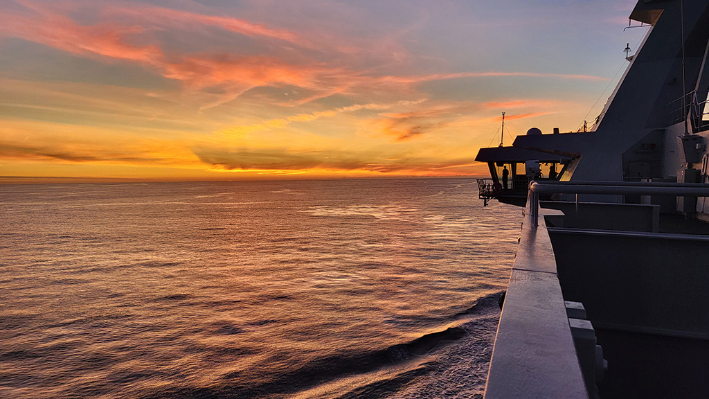 December op de Middellandse Zee: alleen maar mooie zonsondergangen.